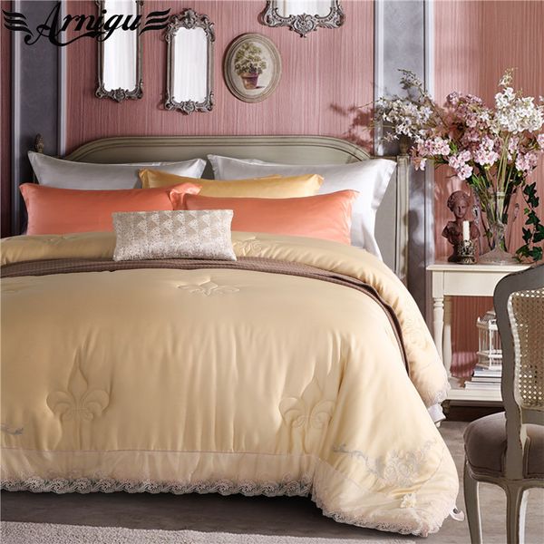 arnigu lace embroidery quilt tencel tribute silk fabric winter throws blanket soft plaids warm bedding filler queen king size
arnigu lace embroidery quilt tencel tribute silk fabric winter throws blanket soft plaids warm bedding filler queen king size