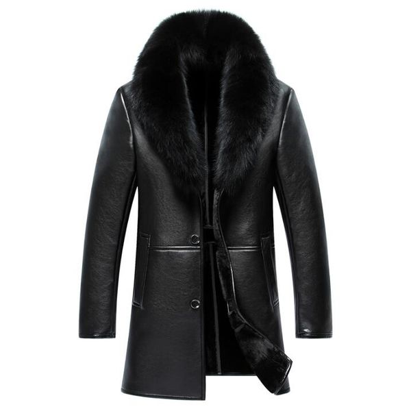plus size mens sheepskin coats male winter leather jackets real raccoon fur collar snow overcoat men warm thick outwear m-4xl, Black
plus size mens sheepskin coats male winter leather jackets real raccoon fur collar snow overcoat men warm thick outwear m-4xl, Black