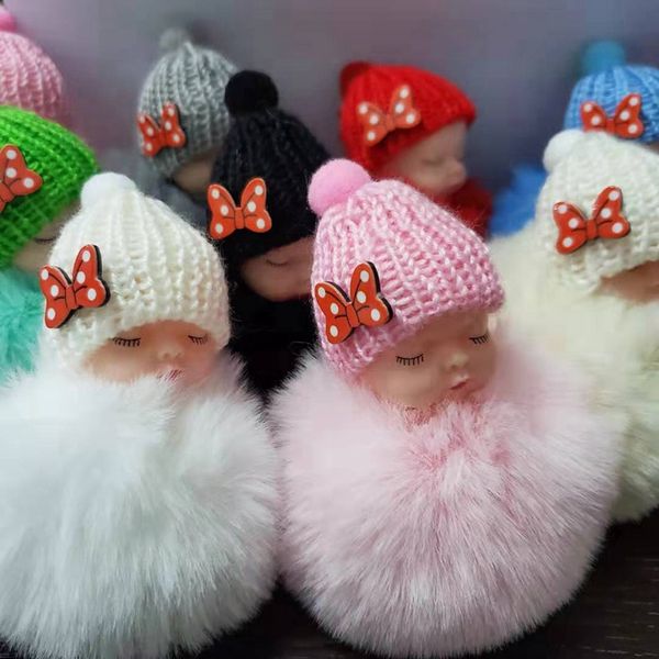 cute doll pendants key chain sleeping baby doll key chains for women bag toy ring fluffy pom pom faux fur plush keychains, Silver
cute doll pendants key chain sleeping baby doll key chains for women bag toy ring fluffy pom pom faux fur plush keychains, Silver