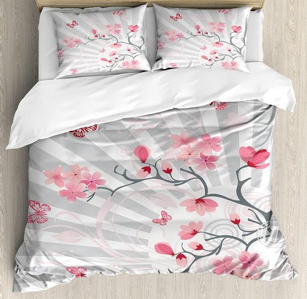nature duvet cover set cherry blooming butterflies on stripes sun rays curvy lines ornamental artwork bedding set pale grey pink
nature duvet cover set cherry blooming butterflies on stripes sun rays curvy lines ornamental artwork bedding set pale grey pink
