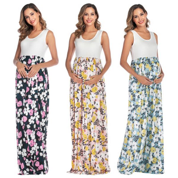 explosive u-neck sleeveless printed splicing long swing maternity dress pregnant woman dress nursing baby maternity vest, White
explosive u-neck sleeveless printed splicing long swing maternity dress pregnant woman dress nursing baby maternity vest, White