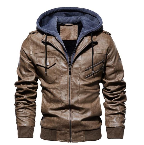 brand new мужская кожаная куртка пальто с капюшоном мужской 4xl streetwear ретро сгущает повседневная кожа biker куртки мужские пиджаки паль, Black
brand new мужская кожаная куртка пальто с капюшоном мужской 4xl streetwear ретро сгущает повседневная кожа biker куртки мужские пиджаки паль, Black