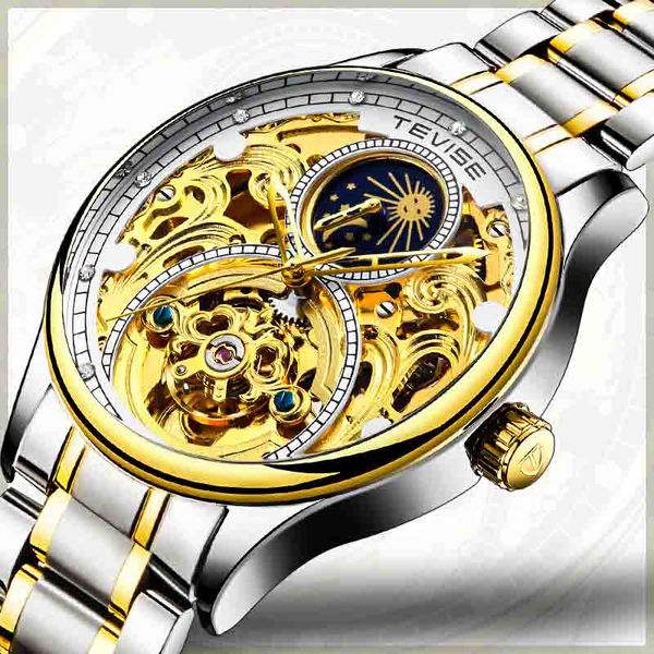 tevise fashion leisure hollow out fully automatic phases moon tourbillon waterproof diamond luxury gift dress mechanical watches, Slivery;brown
tevise fashion leisure hollow out fully automatic phases moon tourbillon waterproof diamond luxury gift dress mechanical watches, Slivery;brown