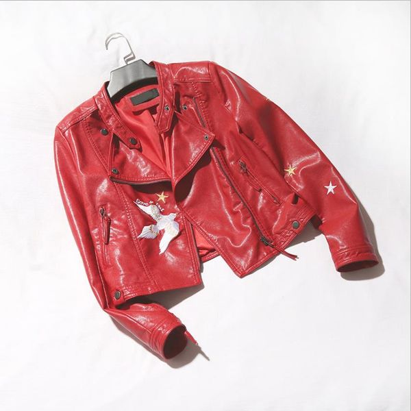 zipper stitching birds pattern embroidery pu jacket new female motorcycle pu leather jacket short slim wq1165 dropship, Black
zipper stitching birds pattern embroidery pu jacket new female motorcycle pu leather jacket short slim wq1165 dropship, Black