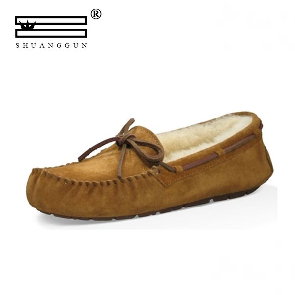 shuanggun women flat shoes australia imported wool leather leather lefu shoes warm flat brand high-end snow boots, Black
shuanggun women flat shoes australia imported wool leather leather lefu shoes warm flat brand high-end snow boots, Black