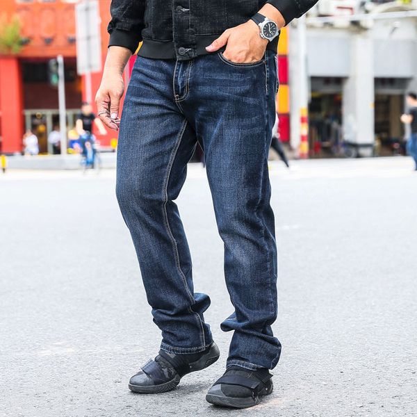 men's loose jeans plus size, Blue 
men's loose jeans plus size, Blue