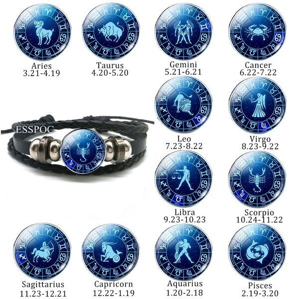 12 constellations glass beads button leather bracelet zodiac bangle bracelets for men women punk jewelry birthday gifts, Golden;silver
12 constellations glass beads button leather bracelet zodiac bangle bracelets for men women punk jewelry birthday gifts, Golden;silver