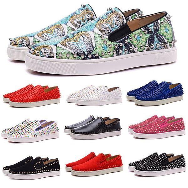 fashion luxury designer red bottoms low cut studded spikes flats shoes for men womens leather suede wedding party daily sneakers zapatos, Black
fashion luxury designer red bottoms low cut studded spikes flats shoes for men womens leather suede wedding party daily sneakers zapatos, Black