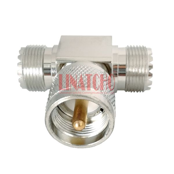 rf pl259 uhf male to double uhf female 2 ways rf splitter triple t type adapter connector for cable extension
rf pl259 uhf male to double uhf female 2 ways rf splitter triple t type adapter connector for cable extension