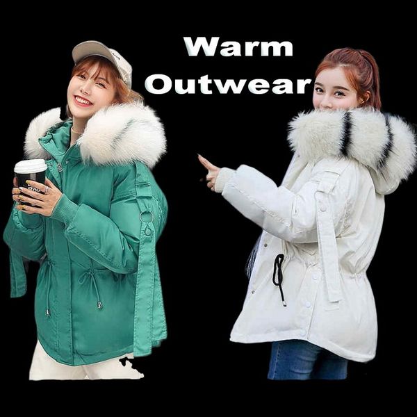 women winter short jacket hooded parkas winter coat women loose parka fur collar hooded students loose drawstring bread parkas, Black
women winter short jacket hooded parkas winter coat women loose parka fur collar hooded students loose drawstring bread parkas, Black
