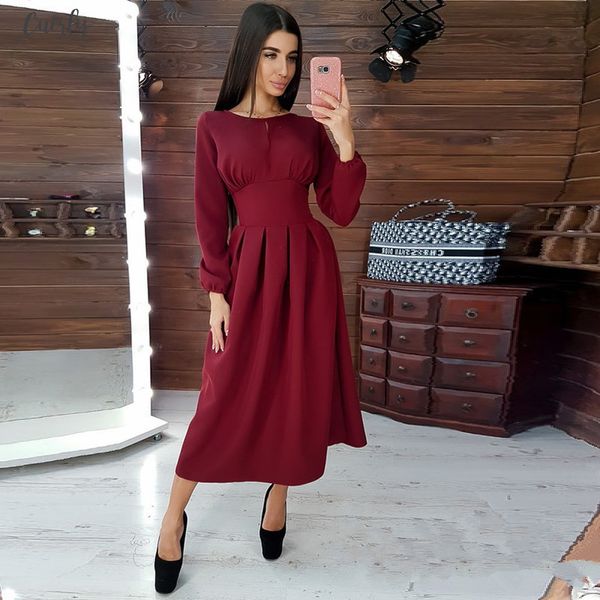 women vintage hollow out a line party long dress long sleeve o neck solid elegant casual dress 2020 autumn new fashion, Black;gray
women vintage hollow out a line party long dress long sleeve o neck solid elegant casual dress 2020 autumn new fashion, Black;gray