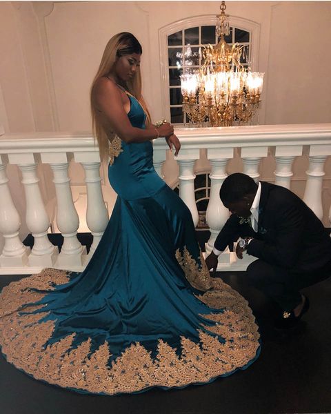 backless mermaid long prom dresses charming lace appliques prom gown sleeveless v-neck party dress vestidos de gala, Black
backless mermaid long prom dresses charming lace appliques prom gown sleeveless v-neck party dress vestidos de gala, Black