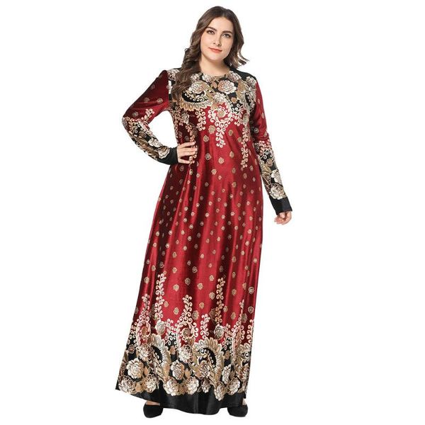 4xl plus size muslim women long sleeves velvet embroidery dubai wine dress maxi abaya jalabiya islamic women clothing 7494#, Red
4xl plus size muslim women long sleeves velvet embroidery dubai wine dress maxi abaya jalabiya islamic women clothing 7494#, Red