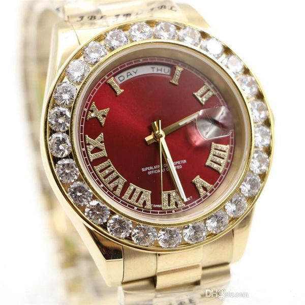 2018 president day date 18k gold perpetual luxury mens watch big diamond bezel gold stainless steel original strap automatic men watches., Slivery;brown
2018 president day date 18k gold perpetual luxury mens watch big diamond bezel gold stainless steel original strap automatic men watches., Slivery;brown