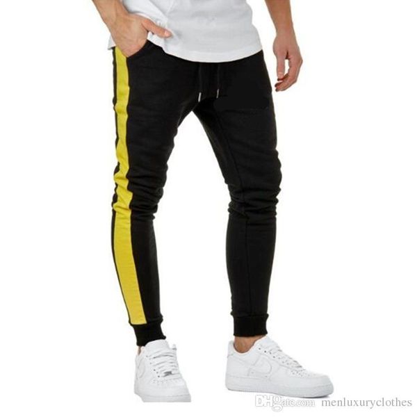spring new jogger pants mens sports casual colors striped pencil pants elastic waist long trousers, Black
spring new jogger pants mens sports casual colors striped pencil pants elastic waist long trousers, Black