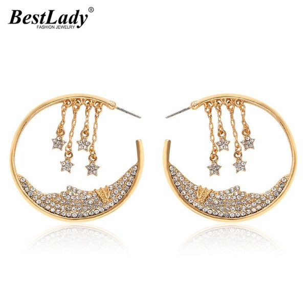 lady shiny glass moon and star dangle earrings for women special mother gifts korean jewelry wedding statement earring new, Silver
lady shiny glass moon and star dangle earrings for women special mother gifts korean jewelry wedding statement earring new, Silver