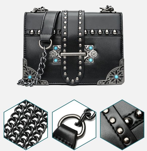 fashion women's bag versatile rivet chain women's shoulder bag pu lady messenger bag casual ladies handbags wholesale
fashion women's bag versatile rivet chain women's shoulder bag pu lady messenger bag casual ladies handbags wholesale
