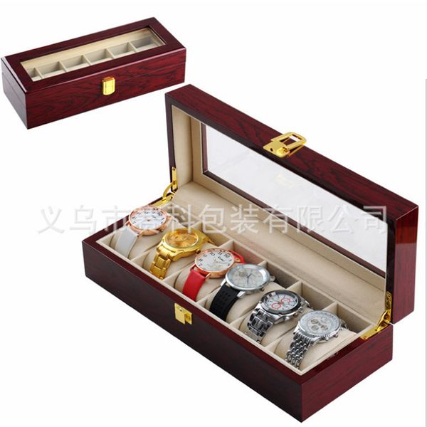wooden box 6 slots watch watches elegant luxury jewelry display storage organized caixa para relogio, Black;blue
wooden box 6 slots watch watches elegant luxury jewelry display storage organized caixa para relogio, Black;blue