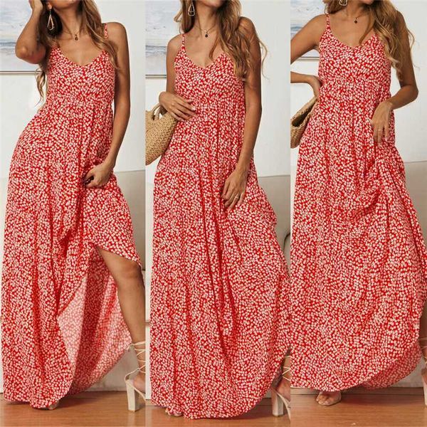 women boho beach summer floral maxi dress elegant sleeveless holiday vacation sundress summer evening party flower long dress, Black;gray
women boho beach summer floral maxi dress elegant sleeveless holiday vacation sundress summer evening party flower long dress, Black;gray