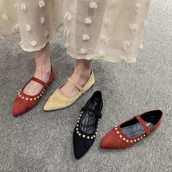 fairy style flat shoes women 2020 new wild korean version of the pointed word belt fashion pearl beanie shoes, Black
fairy style flat shoes women 2020 new wild korean version of the pointed word belt fashion pearl beanie shoes, Black