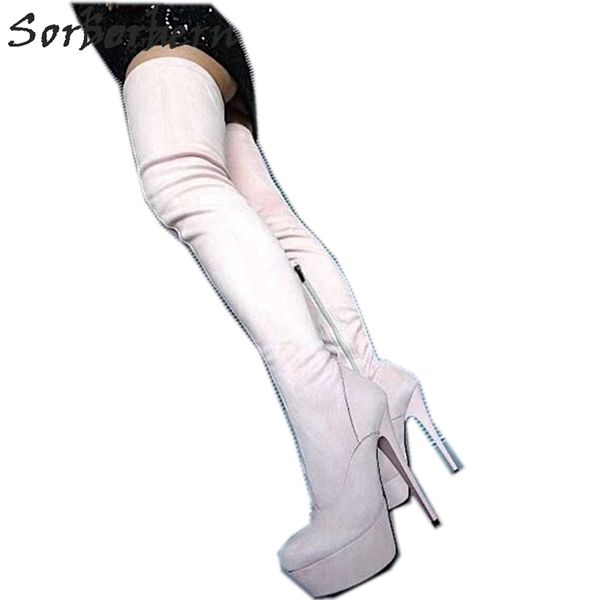 sorbern white over the knee boots women high heel platform boots women side zipper shoes woman 2019 custom leg length width, Black
sorbern white over the knee boots women high heel platform boots women side zipper shoes woman 2019 custom leg length width, Black