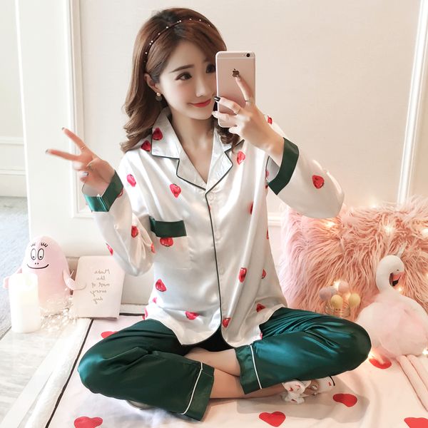 women nightwear autumn winter 2018 new women pyjamas silk long set female pajamas set nightsuit sleepwear sets long pant, Blue;gray
women nightwear autumn winter 2018 new women pyjamas silk long set female pajamas set nightsuit sleepwear sets long pant, Blue;gray