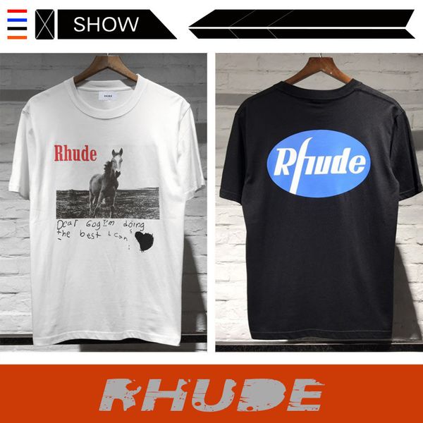 2020 rhude designer tide brand short-sleeved t-shirt rhude brand fashion high street hip-hop loose european and american rap casual printing, White;black
2020 rhude designer tide brand short-sleeved t-shirt rhude brand fashion high street hip-hop loose european and american rap casual printing, White;black