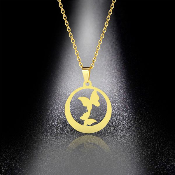 pendant necklaces two butterfly pendants stainless steel necklace simple short paragraph ins female niche design clavicle chain, Silver
pendant necklaces two butterfly pendants stainless steel necklace simple short paragraph ins female niche design clavicle chain, Silver