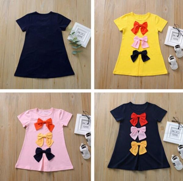 kids designer clothes girls dress summer short sleeve long t-shirt children t shirts skirt bowknot cute girl princess dress 90-130cm cz409, Red;yellow
kids designer clothes girls dress summer short sleeve long t-shirt children t shirts skirt bowknot cute girl princess dress 90-130cm cz409, Red;yellow