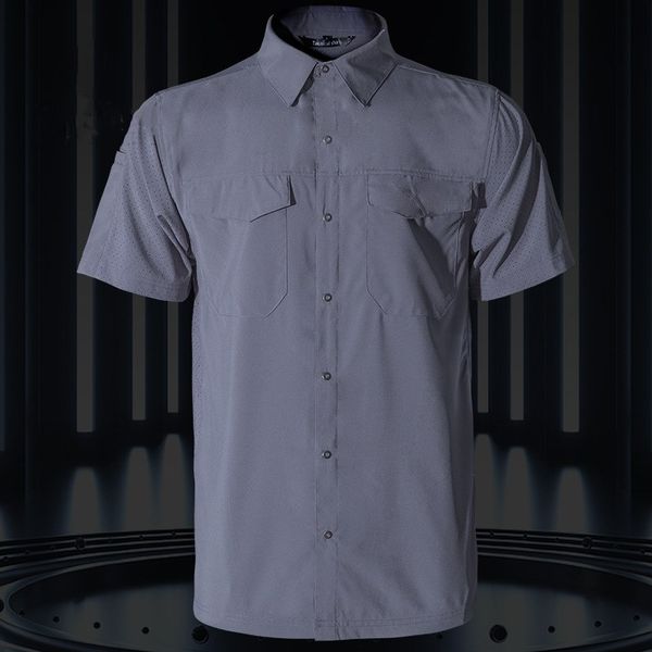 summer quick dry short sleeve army fan tactical shirt mens thin breathable lapel cargo shirts outdoor hiking shirt, Gray;blue
summer quick dry short sleeve army fan tactical shirt mens thin breathable lapel cargo shirts outdoor hiking shirt, Gray;blue