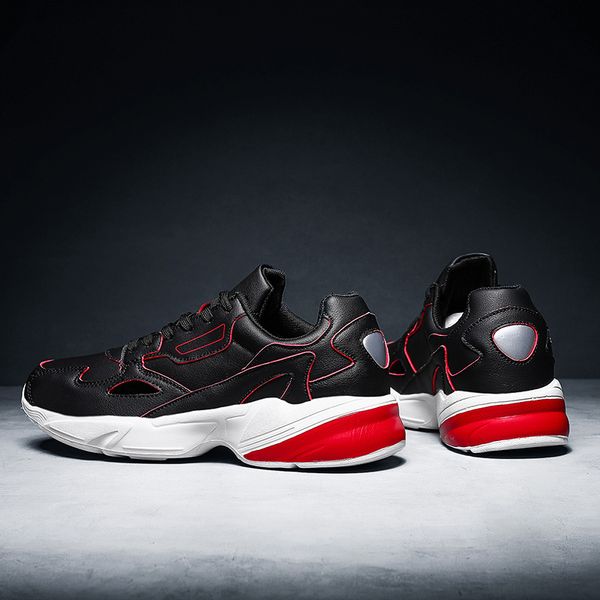 junsrm jogging leather casual men's shoes sneakers men comfortable walking couple zapatos de hombre shoes men/women, Black 
junsrm jogging leather casual men's shoes sneakers men comfortable walking couple zapatos de hombre shoes men/women, Black