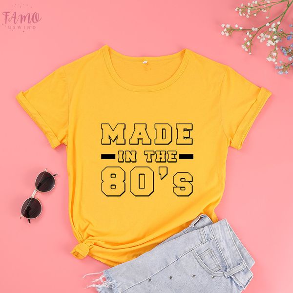 made in the 80s birthday party рубашка смешные письмо хлопок женщины тенниска с коротким рукавом top тис плюс размер o шеи мужская одежда, White
made in the 80s birthday party рубашка смешные письмо хлопок женщины тенниска с коротким рукавом top тис плюс размер o шеи мужская одежда, White
