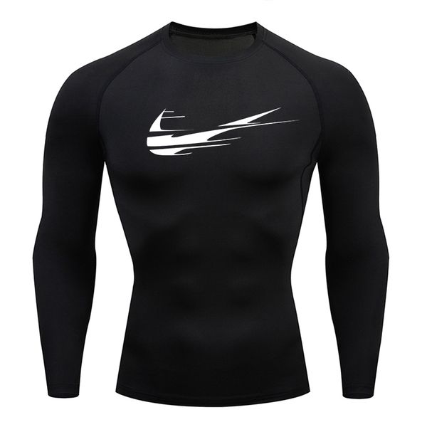 sports tights fitness new men's long-sleeved running shirt men's compression tight-fitting t-shirt gym training shirt, White;black
sports tights fitness new men's long-sleeved running shirt men's compression tight-fitting t-shirt gym training shirt, White;black