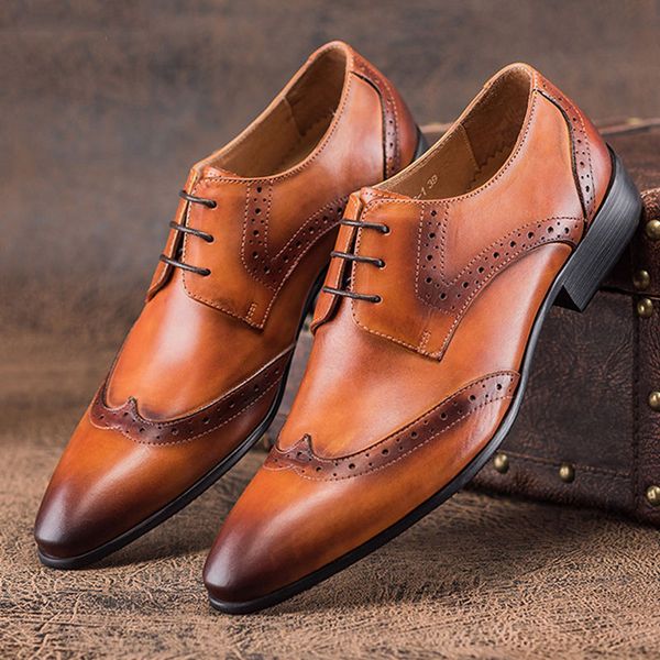 2020 men dress shoes formal wedding genuine leather shoes brogue business office men's flats oxfords for male, Black
2020 men dress shoes formal wedding genuine leather shoes brogue business office men's flats oxfords for male, Black
