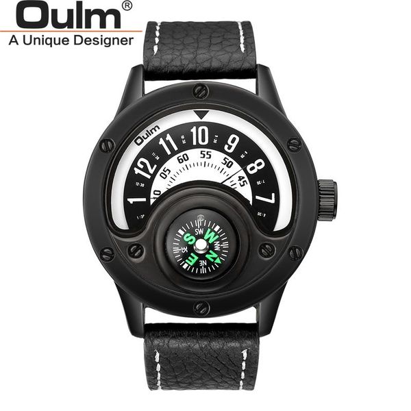 oulm new sport men's watches decorative compass casual male quartz watch leather wristwatch gifts for men, Slivery;brown
oulm new sport men's watches decorative compass casual male quartz watch leather wristwatch gifts for men, Slivery;brown