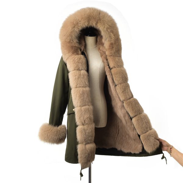 fursarcar fashion green 80 cm jacket real fur parka women luxury winter coat with fur collar and cuff casual warm parka, Black
fursarcar fashion green 80 cm jacket real fur parka women luxury winter coat with fur collar and cuff casual warm parka, Black