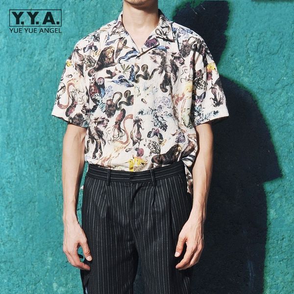 japanese vintage printed shirt men short sleeve animal graphic mens cotton linen shirts casual loose fit lapel button shirt, White;black
japanese vintage printed shirt men short sleeve animal graphic mens cotton linen shirts casual loose fit lapel button shirt, White;black