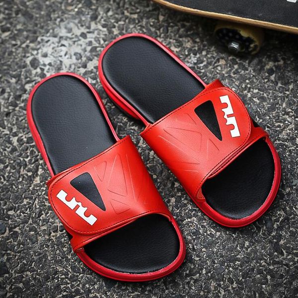 men's brand designer cushion slippers 2019 est pu fashion personality slippers men beach leisure non-slip trend slippers, Black
men's brand designer cushion slippers 2019 est pu fashion personality slippers men beach leisure non-slip trend slippers, Black