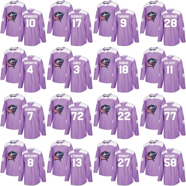 columbus blue jackets purple jersey hockey fights cancer 72 sergei bobrovsky 17 dubinsky 13 cam atkinson 3 seth jones all stiched jerseys, Black;red
columbus blue jackets purple jersey hockey fights cancer 72 sergei bobrovsky 17 dubinsky 13 cam atkinson 3 seth jones all stiched jerseys, Black;red