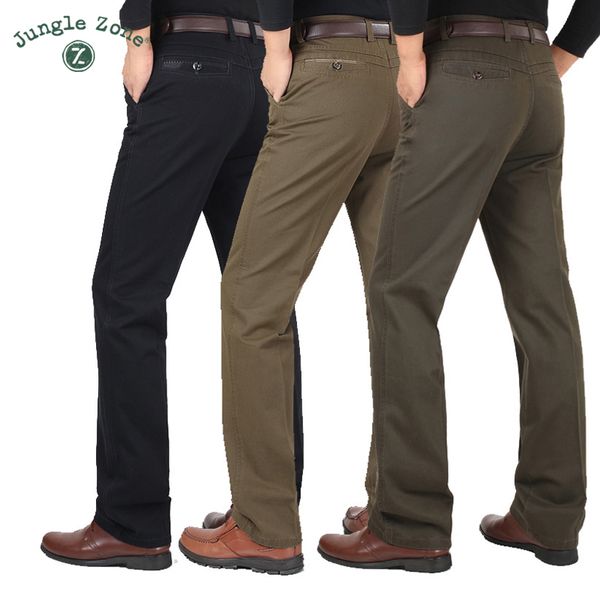 jungle zone autumn and winter men's business casual pants waist straight pants thick cotton brand men's trousers, Black
jungle zone autumn and winter men's business casual pants waist straight pants thick cotton brand men's trousers, Black