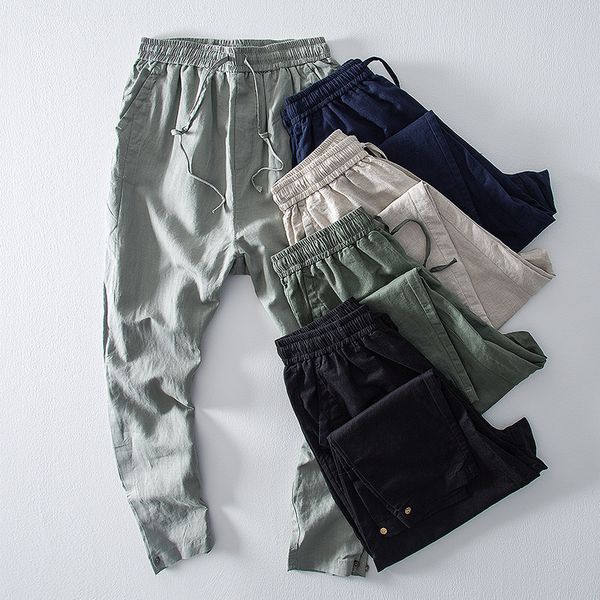 mens flat linen pants ankle-length elastic waist pant multi-pockets straight slim fit pants leisure trousers m-xxxl, Black
mens flat linen pants ankle-length elastic waist pant multi-pockets straight slim fit pants leisure trousers m-xxxl, Black