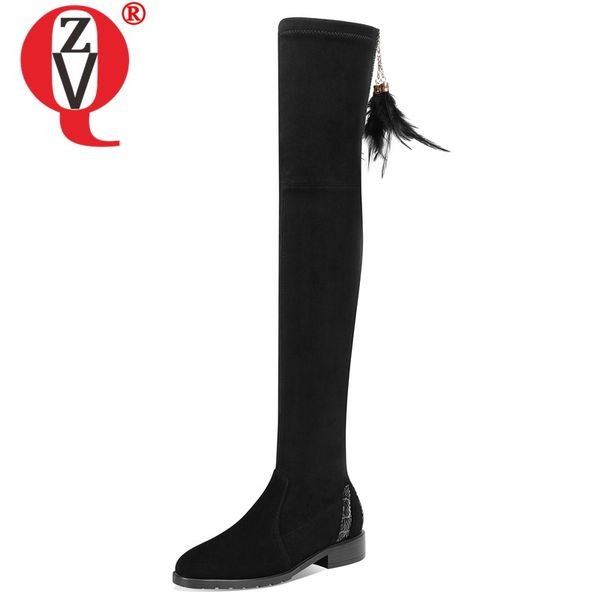 zvq winter new concise casual knee high boots outside comfortbale round toe zip kid suede women shoes drop shipping size 33-40, Black
zvq winter new concise casual knee high boots outside comfortbale round toe zip kid suede women shoes drop shipping size 33-40, Black