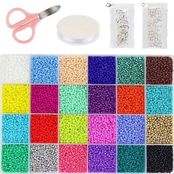24000 pcs glass seed beads 2mm small beads for jewelry making 24 assortment opaque color hole 0.6mm bracelets necklaces diy craf
24000 pcs glass seed beads 2mm small beads for jewelry making 24 assortment opaque color hole 0.6mm bracelets necklaces diy craf