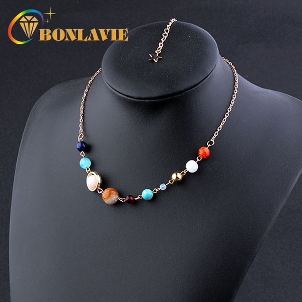 women chokers necklace universe galaxy the eight planets solar system guardian star natural stone beads necklaces sweater chain, Golden;silver
women chokers necklace universe galaxy the eight planets solar system guardian star natural stone beads necklaces sweater chain, Golden;silver