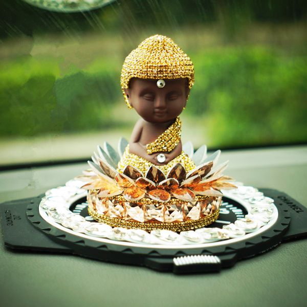 car interior dashboard lucky golden buddha ornament glitter crystals car perfume stand safe trip auto air freshener decoration
car interior dashboard lucky golden buddha ornament glitter crystals car perfume stand safe trip auto air freshener decoration