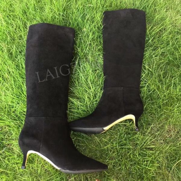 chic genuine leather/suede women knee high boots zip ladies female shoes woman zapatos de mujer botas size 37 38 39, Black
chic genuine leather/suede women knee high boots zip ladies female shoes woman zapatos de mujer botas size 37 38 39, Black