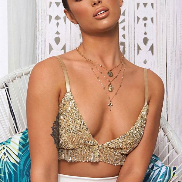 shiny sequined spaghetti straps deep v neck backless patchwork diamante women ruffles camisole summer beach crop, White
shiny sequined spaghetti straps deep v neck backless patchwork diamante women ruffles camisole summer beach crop, White