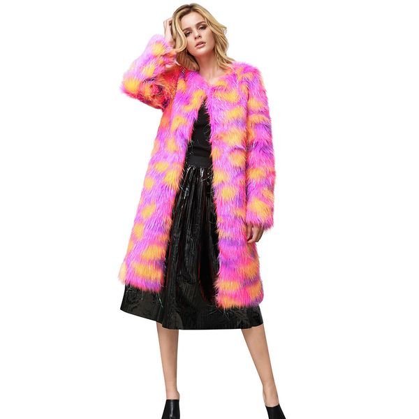 furry fur coat women warm long sleeve outerwear autumn winter loose coat jacket hairy collarless overcoat teddy fleece jacket, Black
furry fur coat women warm long sleeve outerwear autumn winter loose coat jacket hairy collarless overcoat teddy fleece jacket, Black