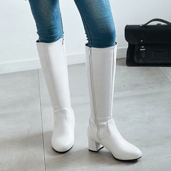 large sizes 31-45 fashion knee high boots chunky heels add warm plush winter riding boots women shoes woman black white
large sizes 31-45 fashion knee high boots chunky heels add warm plush winter riding boots women shoes woman black white