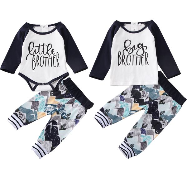 2020 spring autumn clothes family matching set baby boy brother long sleeve t-shirt romper+pants 2pcs outfits set, White
2020 spring autumn clothes family matching set baby boy brother long sleeve t-shirt romper+pants 2pcs outfits set, White